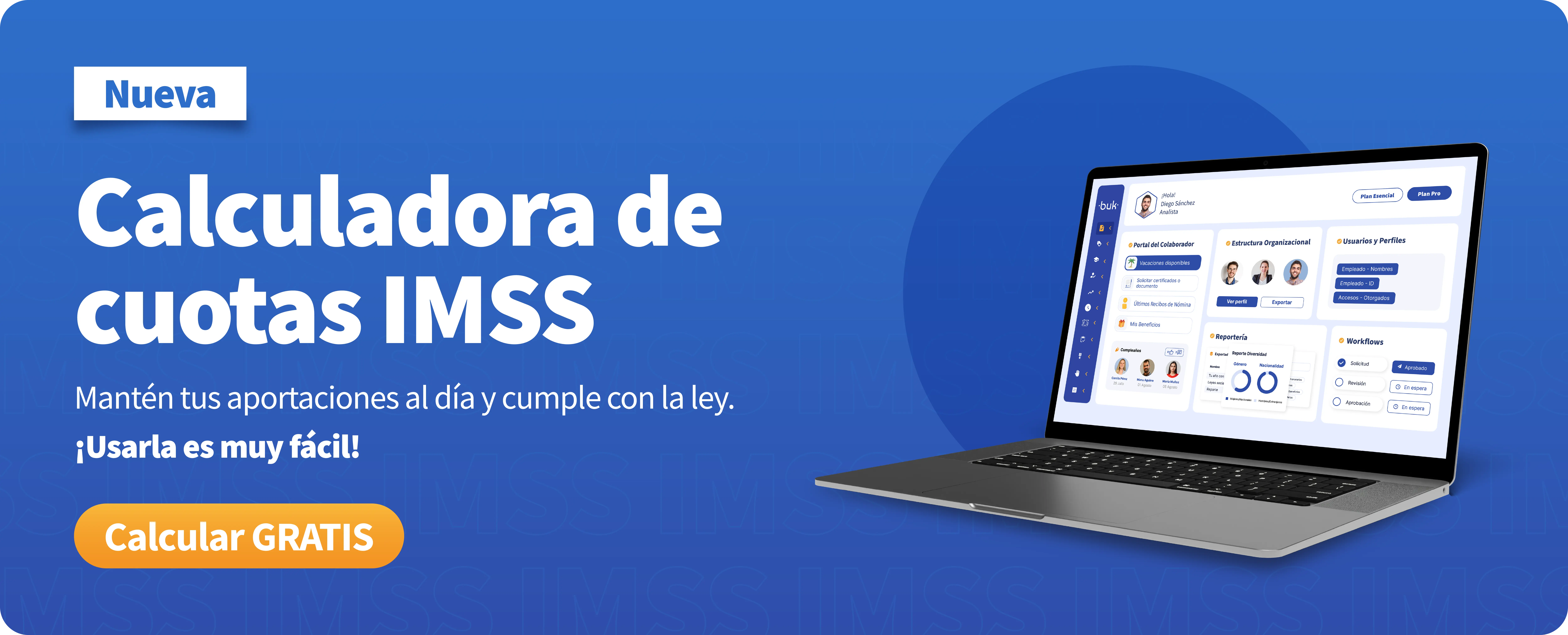 Banner de nueva calculadora de Cuotas Imss de Buk México