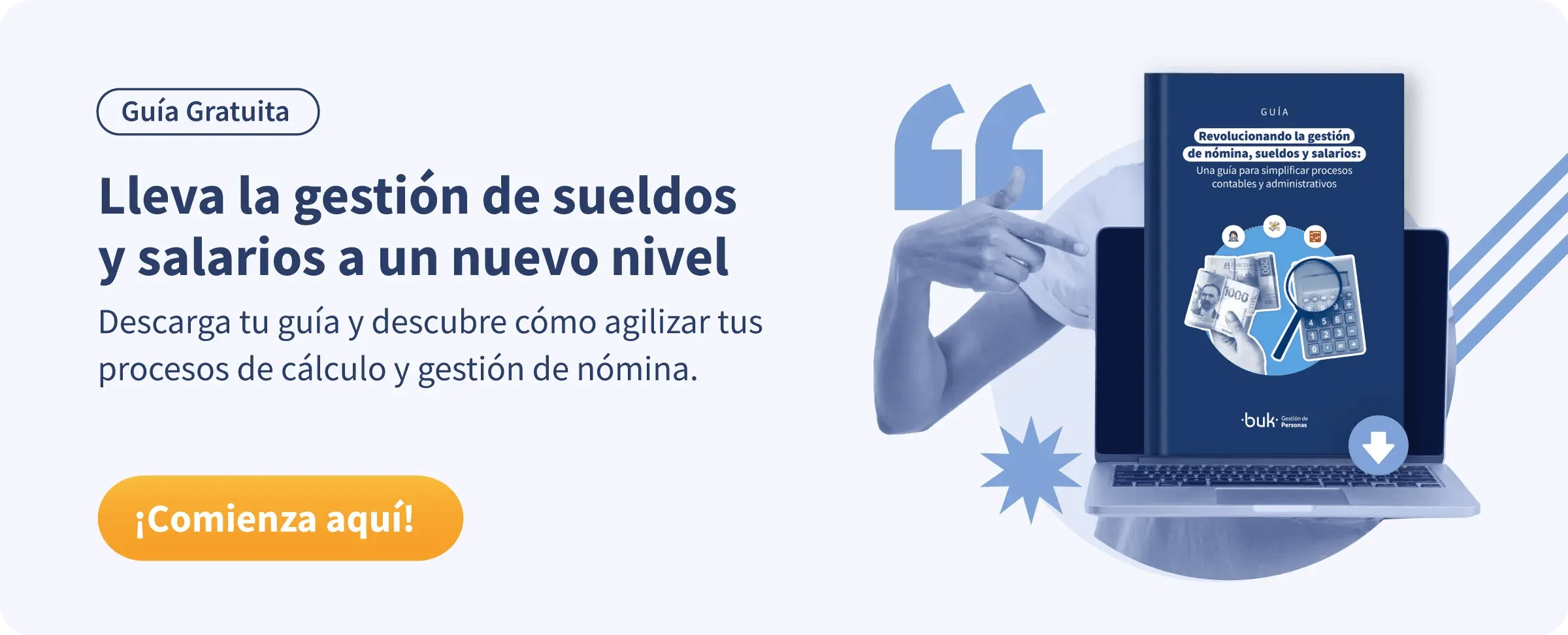 Banner para descargar guia sobre gestion de nomina suedos y salarios