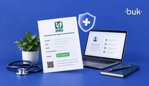 Pantalla del portal digital con el trámite de constancia de vigencia de derechos IMSS. 