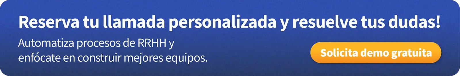 Banner reservar llamada personalizada Buk México para automatizar procesos de RRHH