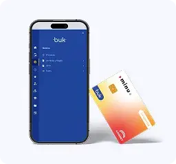 Vales de despensa en el celular junto a tarjeta de Minu