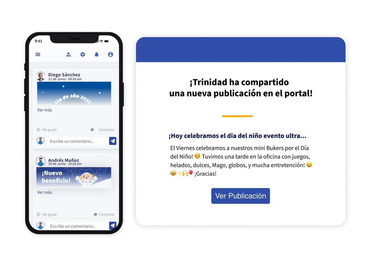 con nuestra plataforma cien por ciento responsiva mantente informado en todo momento con las novedades de la empresa