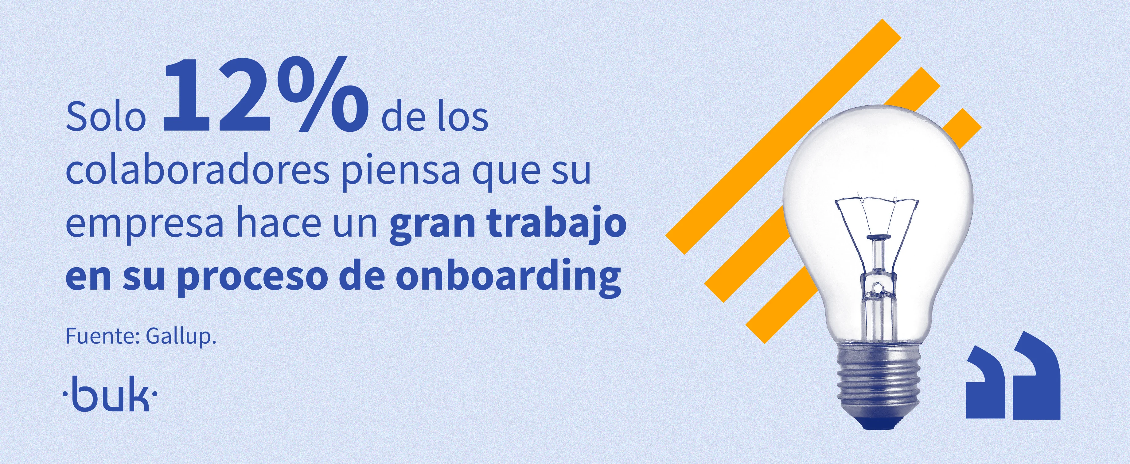 12 porciento de los colaboradores piensa que su empresa hace un gran trabajo en su proceso de onboarding