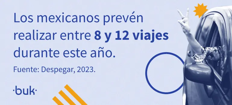los mexicanos preven realizar entre 8 y 12 viajes durante este año 2023